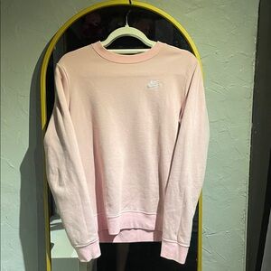 Nike Women's Light Pink Crew Neck Sweater